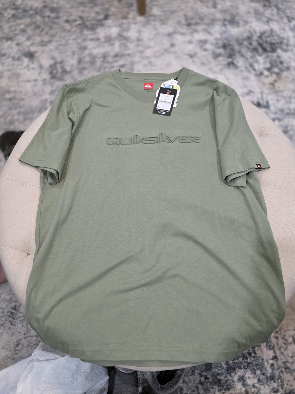 Quiksilver Sage Short Sleeve Tee with Raised Logo